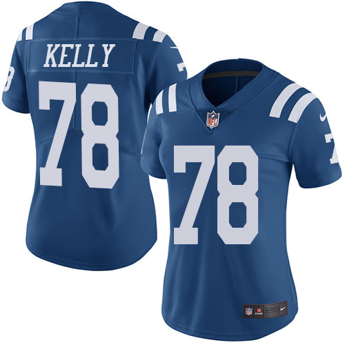 Indianapolis Colts 78 Limited Ryan Kelly Royal Blue Nike NFL Women Rush Vapor Untouchable jersey